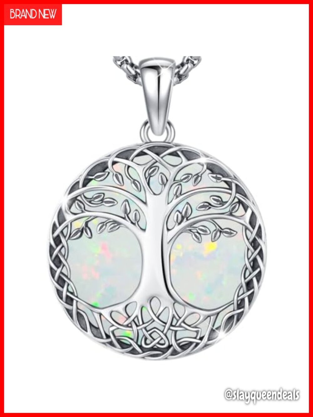Tree of Life Necklace 925 Sterling Silver Pendant Celtic Knot Jewelry
